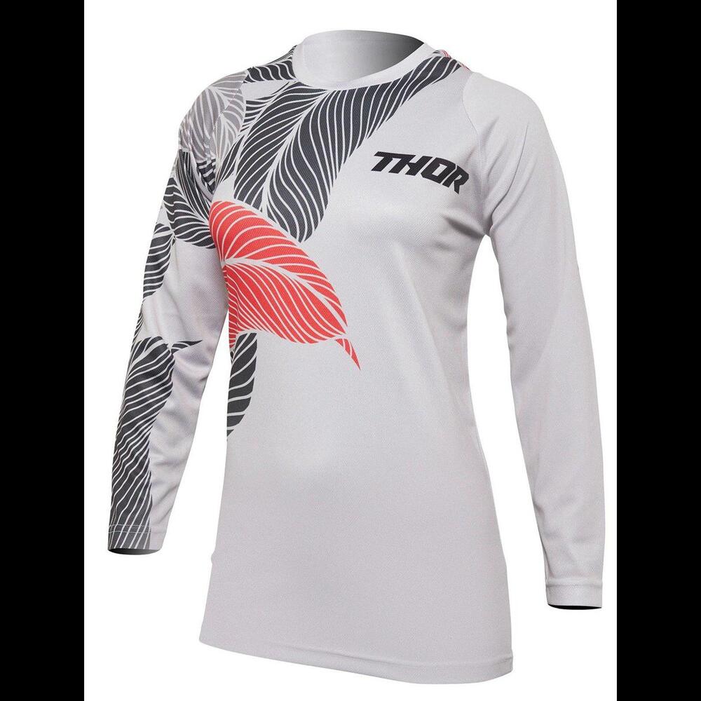 Thor | Sector Urth | Motocross Jersey | W | XSM | Light Grey & Coral